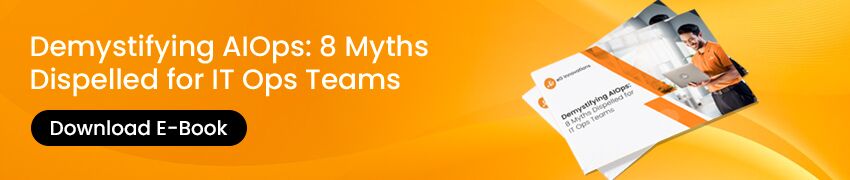Banner to down load an eBook on AIOps myths